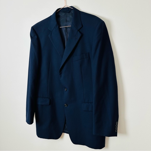 Burberry London navy blue 100% wool blazer jacket - Picture 9 of 9